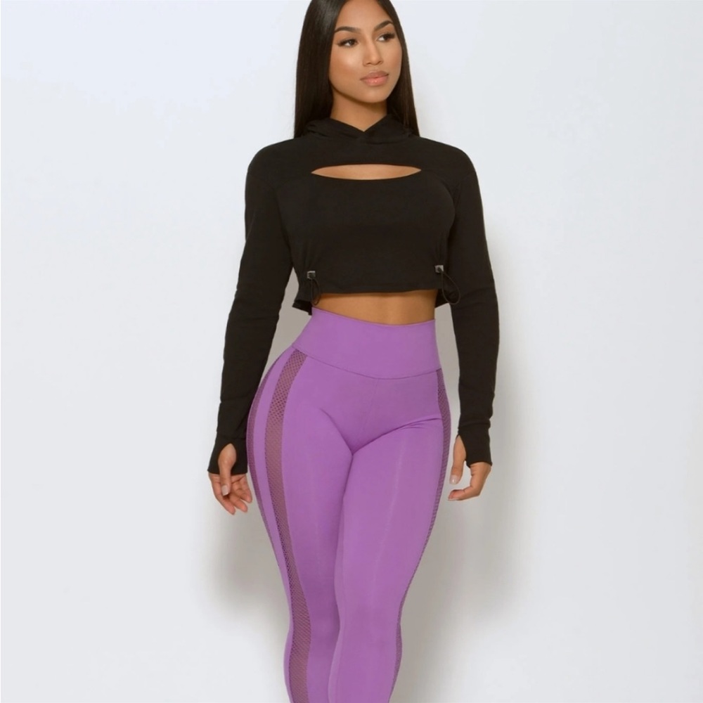 Bombshell Sportswear Purple High-Waist Mesh Leggings